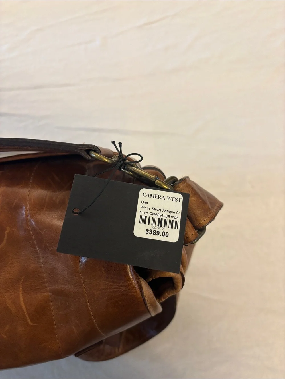 ONA CAMERA BAG. Prince Street Italian leather. Antique Cognac. Like new